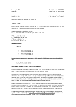 De: Joaquim Palma Fax Nº / Fax Nr: 289 353 003
