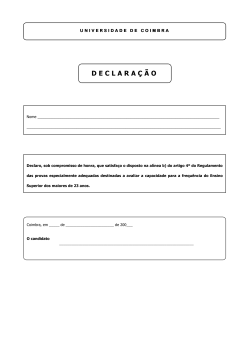 Declaração, sob compromisso de honra