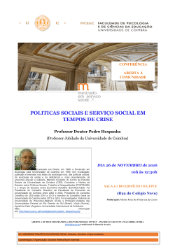 mais informação - Universidade de Coimbra